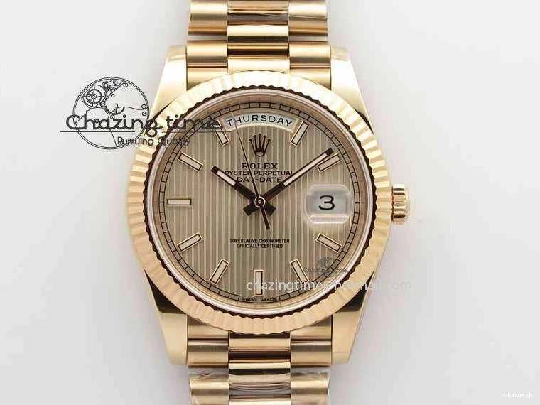 RG Edition On Best A3255 RG President Noob 228239 40mm 1:1 RG Bracelet Day-Date Dial 0409